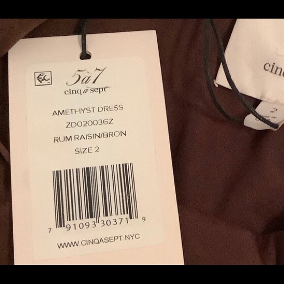 NWT cinq a sept 100% Silk Dress - Picture 6 of 16